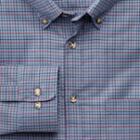 Charles Tyrwhitt Charles Tyrwhitt Slim Fit Non-iron Twill Blue And Pink Mini Tattersall Cotton Dress Shirt Size Xxl