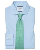  Extra Slim Fit Non-iron Cutaway Sky Blue Tyrwhitt Cool Cotton Dress Shirt Single Cuff Size 14.5/32 By Charles Tyrwhitt