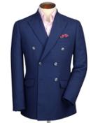 Charles Tyrwhitt Charles Tyrwhitt Slim Fit Royal Blue Double Breasted Birdseye Wool Wool Jacket Size 36