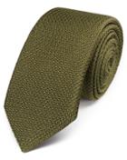 Charles Tyrwhitt Charles Tyrwhitt Khaki Silk Luxury Italian Grenadine Plain Slim Tie