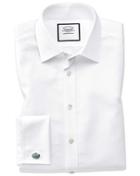 Charles Tyrwhitt Classic Fit Non-iron Royal Panama White Cotton Dress Shirt French Cuff Size 15.5/32 By Charles Tyrwhitt