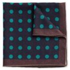 Charles Tyrwhitt Charles Tyrwhitt Navy And Blue Wool Spot Pocket Square