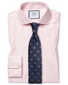  Slim Fit Cutaway Collar Cotton Stretch With Tencel&trade; Pink Cotton Tencel Dress Shirt Single Cuff Size 14.5/33 By Charles Tyrwhitt