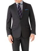 Charles Tyrwhitt Charcoal Slim Fit Performance Suit Wool Stretch Jacket Size 38 By Charles Tyrwhitt