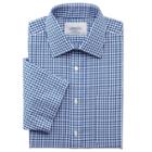 Charles Tyrwhitt Charles Tyrwhitt Blue Edged Gingham Non-iron Short Sleeve Classic Fit Shirt (15)
