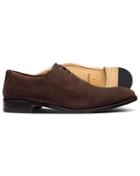  Brown Suede Wholecut Shoes Size 11 By Charles Tyrwhitt