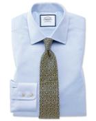  Slim Fit Sky Blue Cube Weave Egyptian Cotton Dress Shirt French Cuff Size 16.5/34 By Charles Tyrwhitt