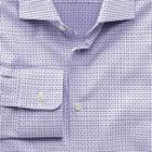 Charles Tyrwhitt Slim Fit Semi-spread Collar Business Casual Square Double Face Purple Egyptian Cotton Dress Casual Shirt Single Cuff Size 16.5/35 By Charles Tyrwhitt