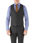 Charles Tyrwhitt Charcoal Stripe Adjustable Fit Flannel Business Suit Wool Vest Size W40 By Charles Tyrwhitt