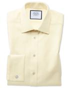  Classic Fit Egyptian Cotton Royal Oxford Yellow Dress Shirt French Cuff Size 15.5/33 By Charles Tyrwhitt