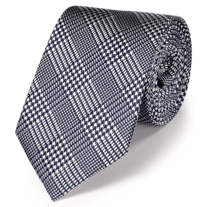 Charles Tyrwhitt Charles Tyrwhitt Classic Navy Prince Of Wales Check Tie