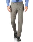 Charles Tyrwhitt Grey Prince Of Wales Check Slim Fit Panama Business Suit Wool Pants Size W38 L38 By Charles Tyrwhitt