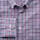 Charles Tyrwhitt Extra Slim Fit Non-iron Poplin Pink And Blue Multi Check Cotton Casual Shirt Single Cuff Size Large By Charles Tyrwhitt