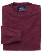 Charles Tyrwhitt Wine Cotton Cashmere Crew Neck Cotton/cashmere Sweater Size Xxl By Charles Tyrwhitt
