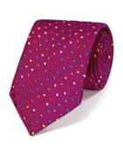 Charles Tyrwhitt Pink Silk Luxury Multi Spot Floral Tie By Charles Tyrwhitt