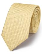 Charles Tyrwhitt Charles Tyrwhitt Cream Silk Luxury Italian Grenadine Plain Tie