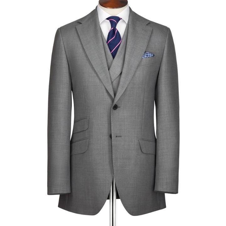 Charles Tyrwhitt Charles Tyrwhitt Silver Grey British Panama Classic Fit Luxury Suit Jacket (42 Short)
