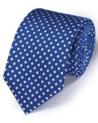 Charles Tyrwhitt Charles Tyrwhitt Blue Silk Classic Oxford Spot Tie