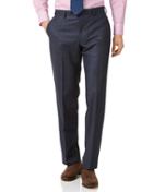  Airforce Blue Classic Fit Flannel Business Suit Wool Pants Size W32 L34 By Charles Tyrwhitt