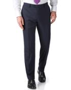 Charles Tyrwhitt Charles Tyrwhitt Navy Slim Fit Flannel Business Suit Wool Pants Size W32 L38