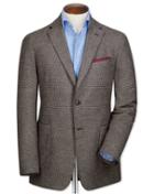 Charles Tyrwhitt Slim Fit Brown Semi-plain Cotton Flannel Cotton Jacket Size 38 By Charles Tyrwhitt