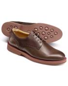  Brown Extra Lightweight Derby Shoes Size 11 By Charles Tyrwhitt