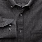 Charles Tyrwhitt Charles Tyrwhitt Slim Fit Grey Washed Oxford Cotton Dress Shirt Size Xs