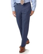  Light Blue Slim Fit Step Weave Suit Wool Pants Size W30 L38 By Charles Tyrwhitt