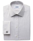 Charles Tyrwhitt Classic Fit Pima Cotton Double-faced Brown Dress Shirt Single Cuff Size 16/38 By Charles Tyrwhitt