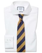  Classic Fit Non-iron Cutaway White Tyrwhitt Cool Cotton Dress Shirt Single Cuff Size 15.5/33 By Charles Tyrwhitt