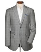 Charles Tyrwhitt Charles Tyrwhitt Slim Fit Blue Checkered Linen Mix Linen Jacket Size 36