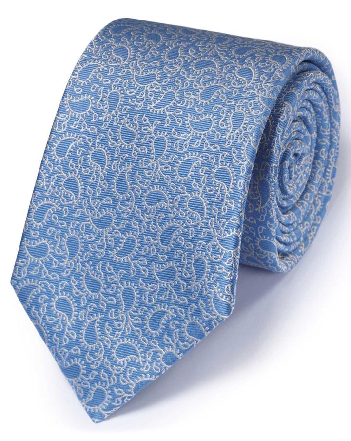  Sky Silk Classic Paisley Tie By Charles Tyrwhitt