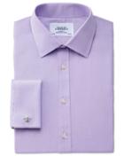 Charles Tyrwhitt Charles Tyrwhitt Classic Fit End-on-end Lilac Cotton Dress Shirt Size 15/33