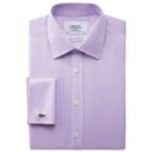 Charles Tyrwhitt Charles Tyrwhitt Lilac Twill Puppytooth Non-iron Slim Fit Shirt (14.5 - 32)