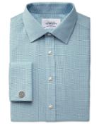 Charles Tyrwhitt Charles Tyrwhitt Classic Fit Non-iron Textured Check Green Shirt