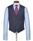 Charles Tyrwhitt Charles Tyrwhitt Airforce Blue Twill Business Suit Waistcoat