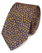 Charles Tyrwhitt Charles Tyrwhitt Gold Silk Classic Floral Slim Tie