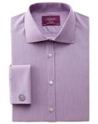 Charles Tyrwhitt Charles Tyrwhitt Slim Fit Semi-spread Collar Luxury Poplin Lilac Cotton Dress Shirt Size 14.5/33