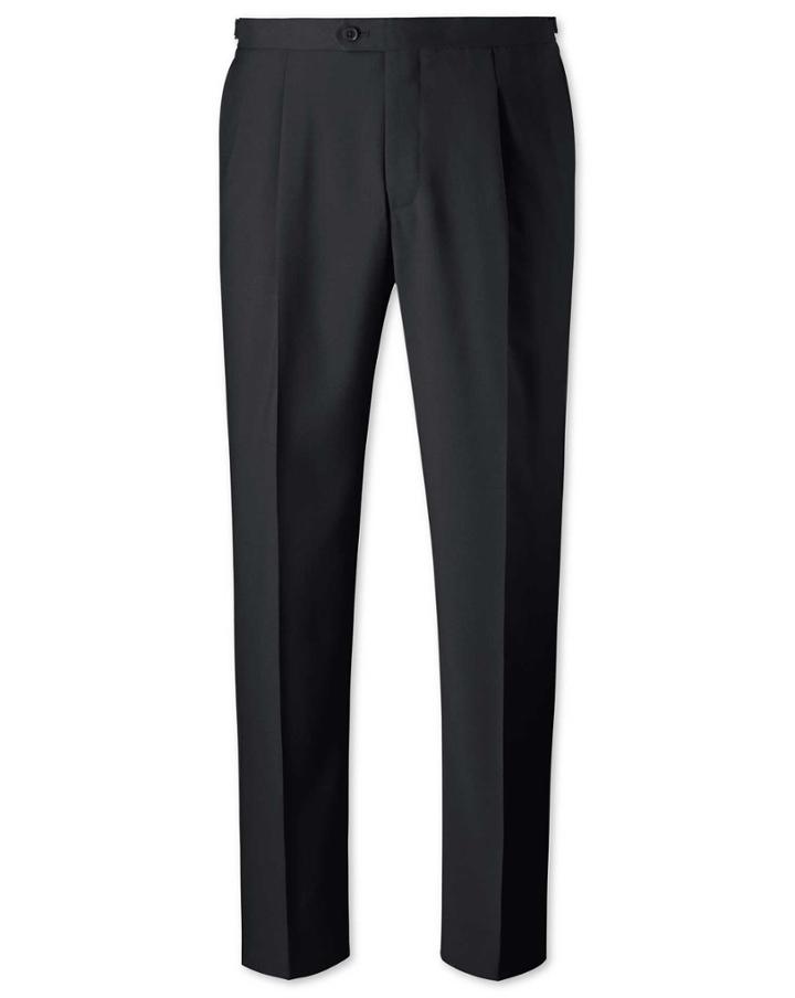  Black Classic Fit Tuxedo Wool Pants Size W32 L32 By Charles Tyrwhitt