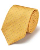  Yellow And Sky Silk Textured Spot Stain Resistant Classic Tie By Charles Tyrwhitt