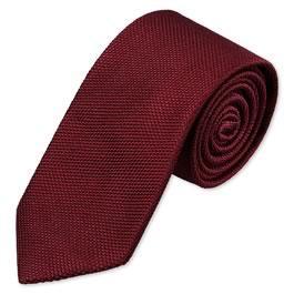 Charles Tyrwhitt Woven Silk Plain Burgundy Tie