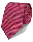 Charles Tyrwhitt Charles Tyrwhitt Red Silk Classic Lattice Tie