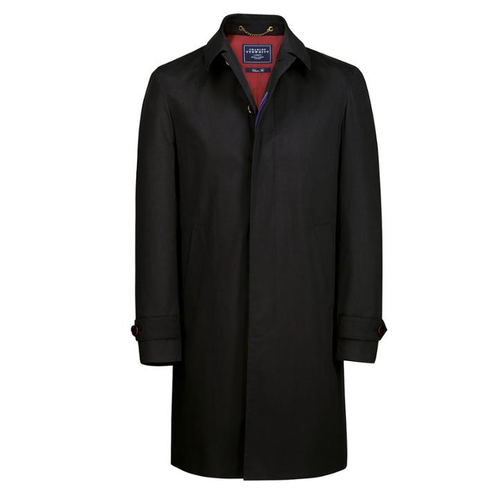Charles Tyrwhitt Charles Tyrwhitt Black Classic Fit Essential Raincoat (36)