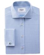 Charles Tyrwhitt Charles Tyrwhitt Extra Slim Fit Spread Collar Egyptian Cotton Textured Blue Dress Shirt Size 14.5/32