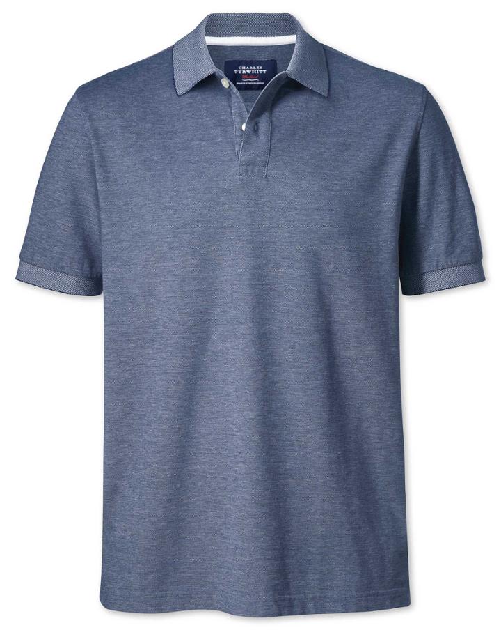Charles Tyrwhitt Chambray Oxford Cotton Polo Size Large By Charles Tyrwhitt