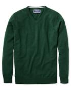  Green V-neck Cashmere Sweater Size Large By Charles Tyrwhitt