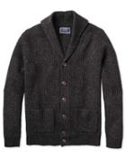  Charcoal Shawl Collar Lambswool Cardigan Size Large By Charles Tyrwhitt