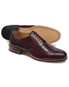 Charles Tyrwhitt Oxblood Eyelet Derby Brogue Shoe Size 11.5 By Charles Tyrwhitt