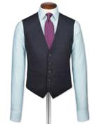 Charles Tyrwhitt Charles Tyrwhitt Navy End-on-end Business Suit Wool Waistcoat Size W40