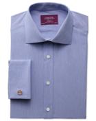 Charles Tyrwhitt Charles Tyrwhitt Extra Slim Fit Semi-spread Collar Luxury Poplin Mid Blue Cotton Dress Shirt Size 14.5/33